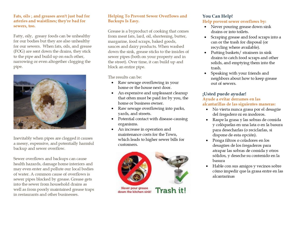link to page 2 of Proper Disposal of Fats, Oils & Grease flyer